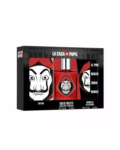 Netflix La Casa De Papel Eau de Toilette Spray 100ml Gift Set 3 Items