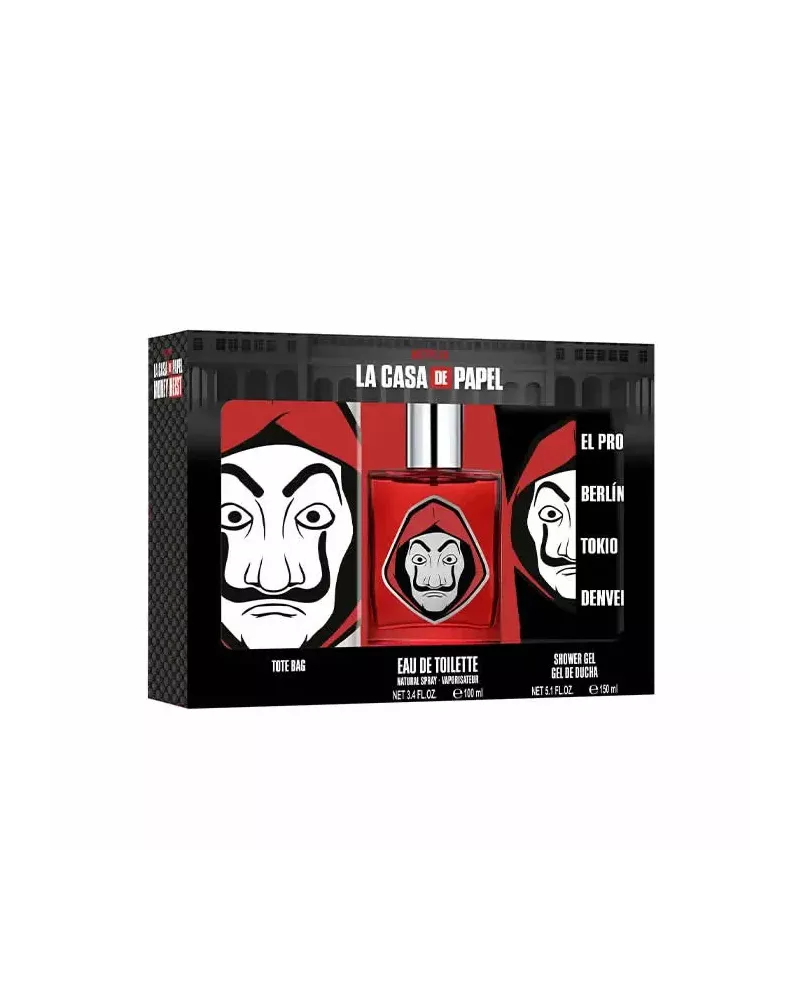Netflix La Casa De Papel Eau De Toilette Vaporisateur 100ml Coffret 3 Produits