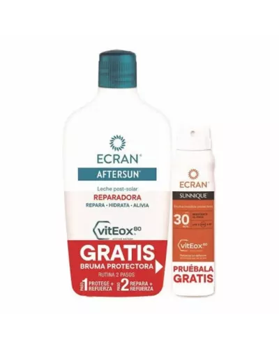 Ecran Aftersun Milk 400ml + Sunnique Spf30 Spray 75ml