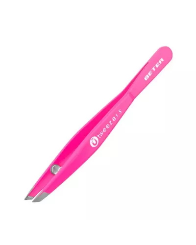 Beter Tweezers Magnetic Slanted Tip Pink