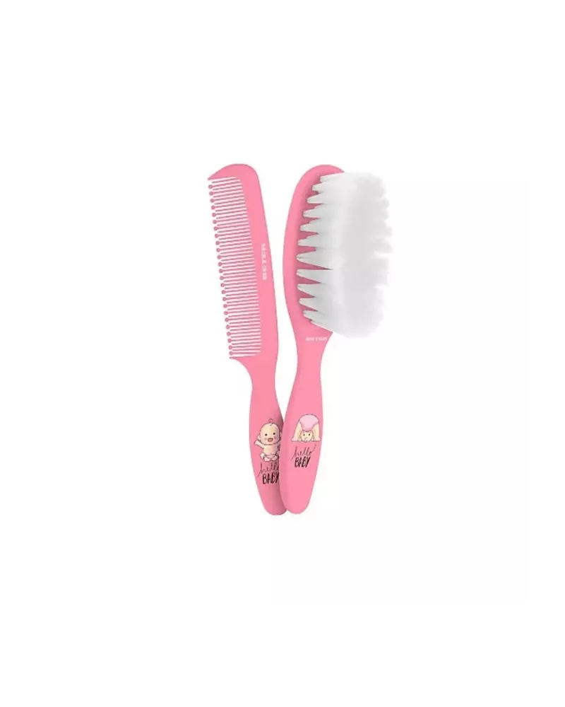 Beter Baby Brush And Comb Set Pink