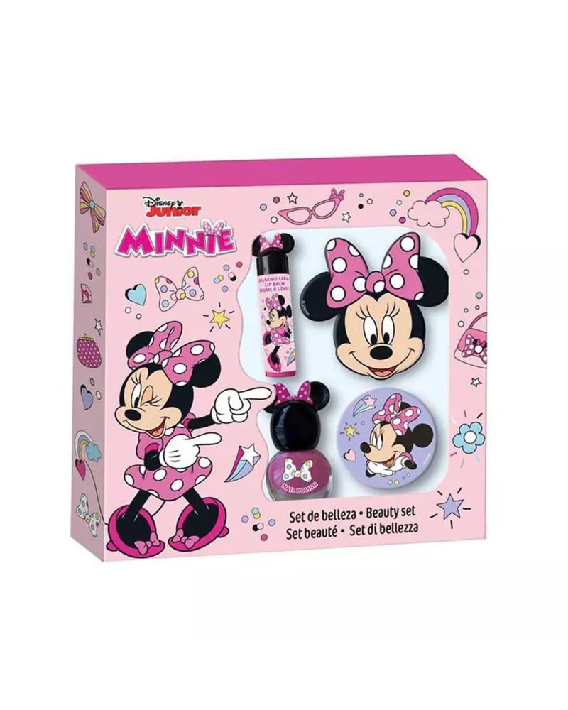 Cartoon Minnie Belleza Maquillaje Estuche 4 Piezas