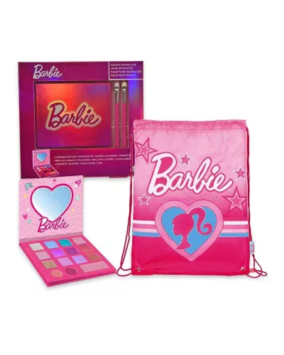Cartoon Barbie Niños Set Sombra De Ojos y Brillo De Labios 1un