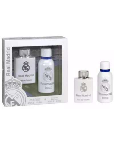 Real Madrid Eau de Toilette Spray 100ml Gift Set 2 Items
