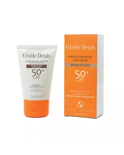 Crema Solar Facial con Color Medium/Dark 40ml de GISÈLE DENIS