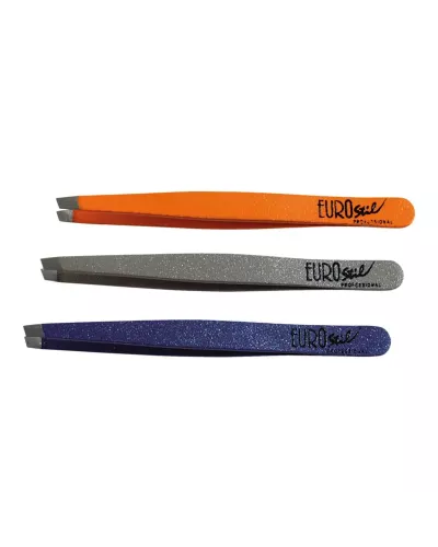 Eurostil Mediana 8cm Pinza De Depilar Colores 1un