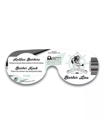 Eurostil Barber Line Antifaz Barbero Negro Negro Pack 50un