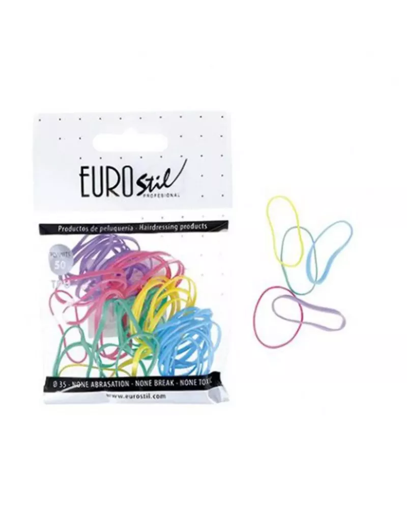 Eurostil Cabello Bolsa De Gomas Colores 50un
