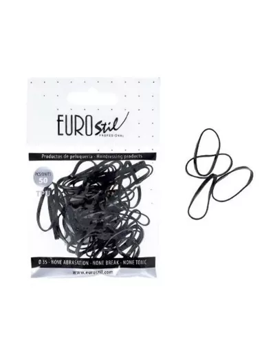 Eurostil Cabello Bolsa De Gomas Negras 50un