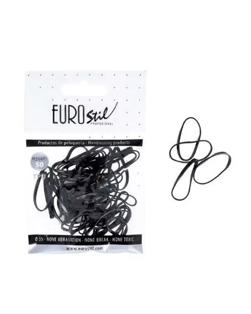 Eurostil Cabello Bolsa De Gomas Negras 50un