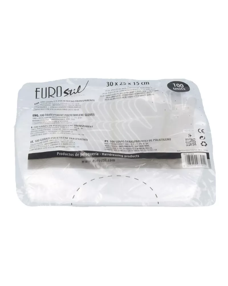 Eurostil Transparentes Guantes Desechables Bolsa 100un