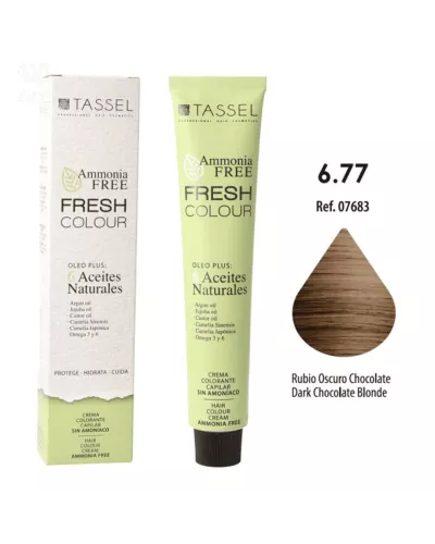 Eurostil Fresh Colour Crema Decolorante 6,77 Rubio Oscuro Chocolate Sin Amoniaco 1un