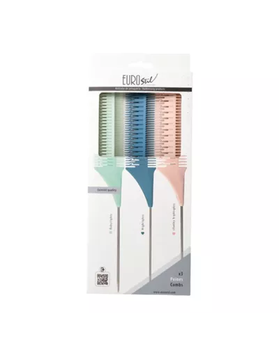 Eurostil Colores Set Peines Mechas 3un