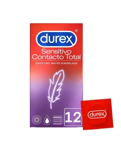 Durex Sensitivo Contacto Total 12 Preservativos