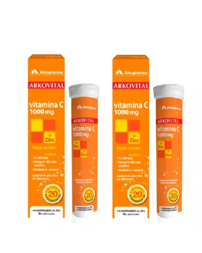 Arkopharma Arkovital Vitamina C 20 Comprimidos Efervescentes Duplo