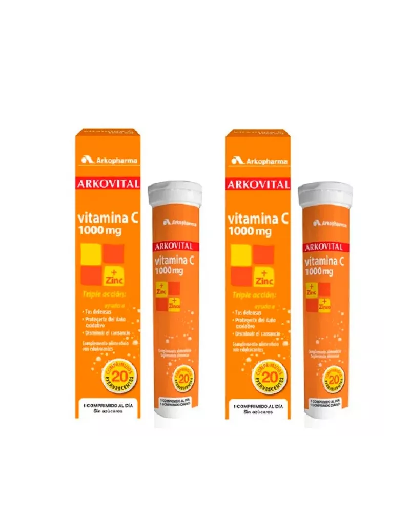 Arkopharma Arkovital Vitamina C 20 Comprimidos Efervescentes Duplo