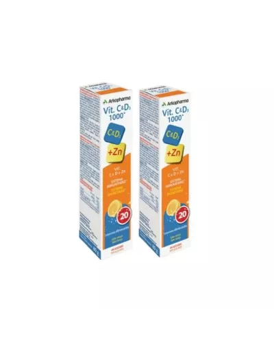 Arkopharma Vitamina C y D3 1000mg 2x20 Comprimidos
