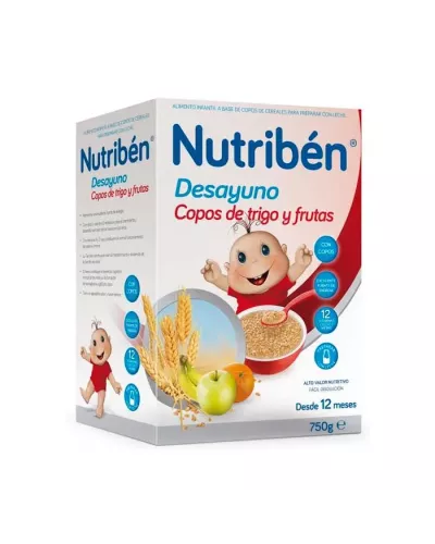 Nutribén Desayuno Copos Trigo Frutas 750g
