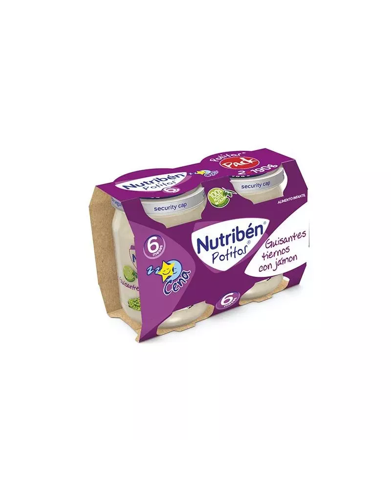 Nutriben Nutribén Potito Cena Bipack Guisantes Tiernos Con Jamón 2x 190g