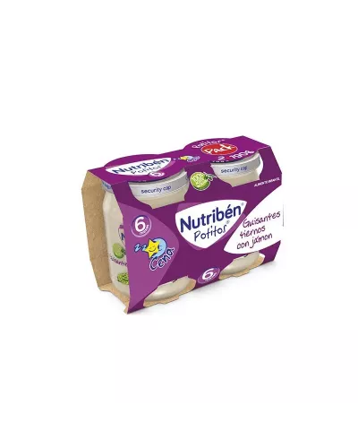 Nutriben Nutribén Potito Cena Bipack Guisantes Tiernos Con Jamón 2x 190g