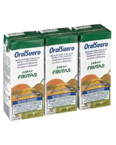 Bioral Casen Oralsuero Fruit Brik 200ml Paquet 3 Unités