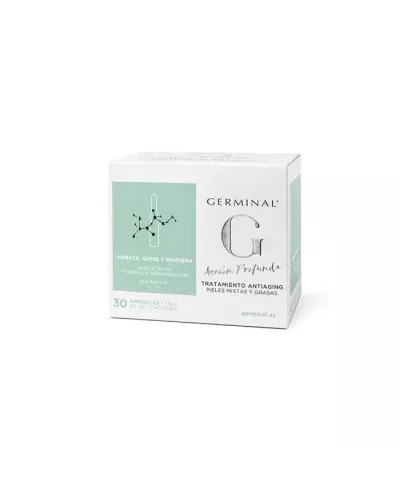 Germinal Acción Profunda Antiedad Pieles Mixtas y Grasas 30 Ampollas