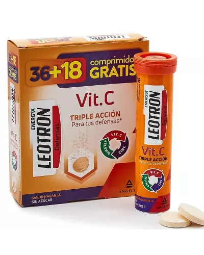 Leotron Vitamina C 36 + 18 Comprimidos Efervescentes