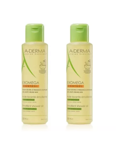 A-Derma Exomega Huile Nettoyante Peau Sèche 2x500ml