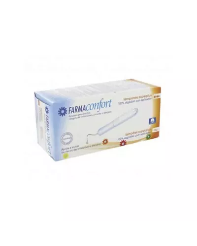 FarmaConfort Cotton Tampons With Applicator Size Superplus 14 Units