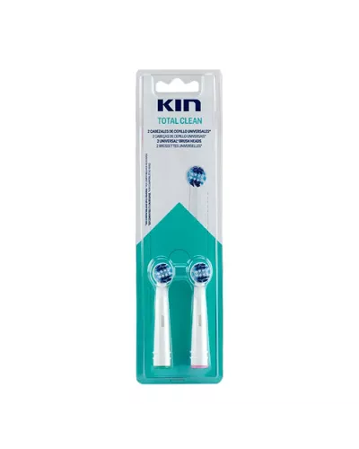 Kin Cabezales De Recambio Total Clean Para Cepillos Eléctricos 2 Unidades