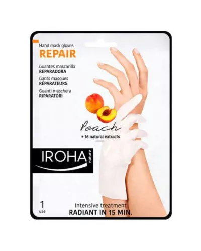 Iroha Nature Peach Hand y Nail Mask Gloves Repair