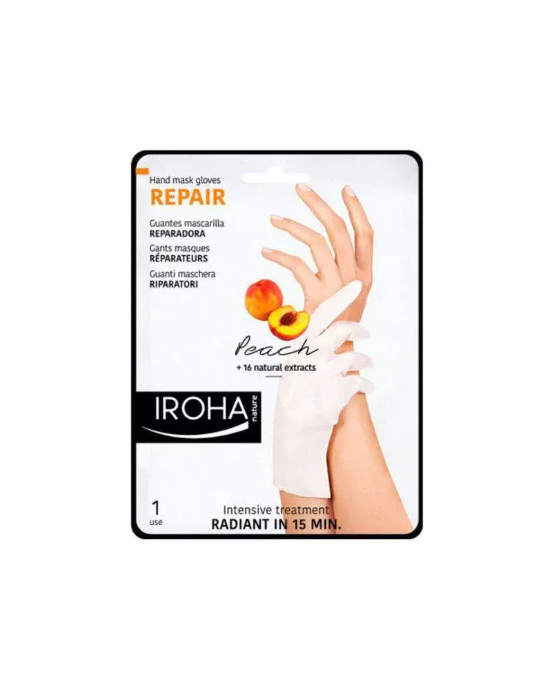 Iroha Nature Peach Hand y Nail Mask Gloves Repair