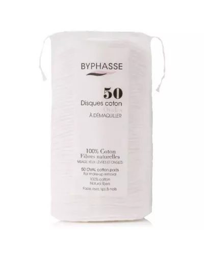 Byphasse Discos Algodón Ovales Desmaquillantes 50 U