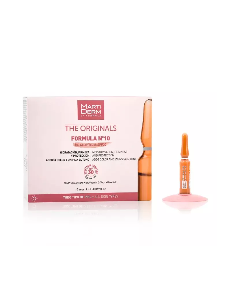 Martiderm Ampoules Formule Nº10 SPF 30 avec Couleur 30U