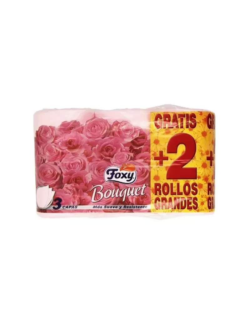 Foxy Bouquet Color Papier Toilette 3 Couches 4 + 2 Rouleaux