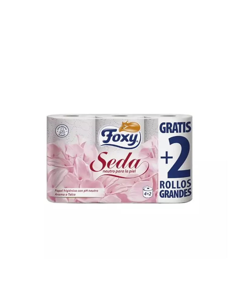 Foxy Soie Papier Toilette 3 Couches 4 + 2 Rouleaux