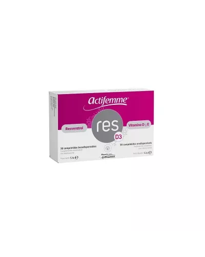 Actifemme Resveratrol RESD3 | Vitamine D 30 Comprimés