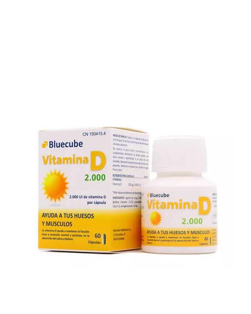 Bluecube Vitamin D 2000 60 Capsules