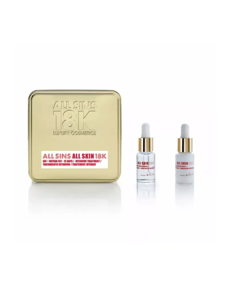 All Sins 18k All Skin Efg Oxygen 15 Days Intensive Treatment Coffret 2 Produits