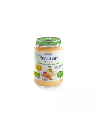 Bionubén Bionuben Ecopuré Tarrito Verduras y Arroz Con Pollo 6m 250g