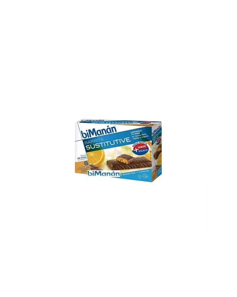 Bimanán Beslim Barrita Choco y Naranja 8 Unidades