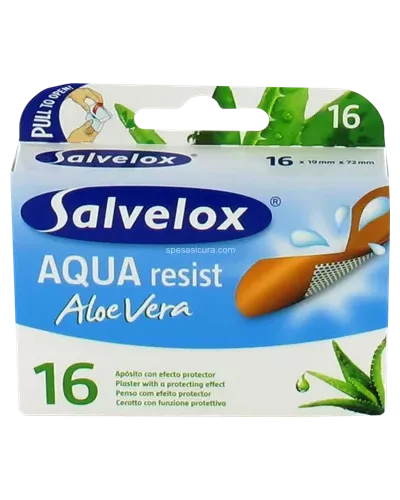 Salvelox Aqua Resist Pansement Adhésif À L'aloe Vera 16 Pcs