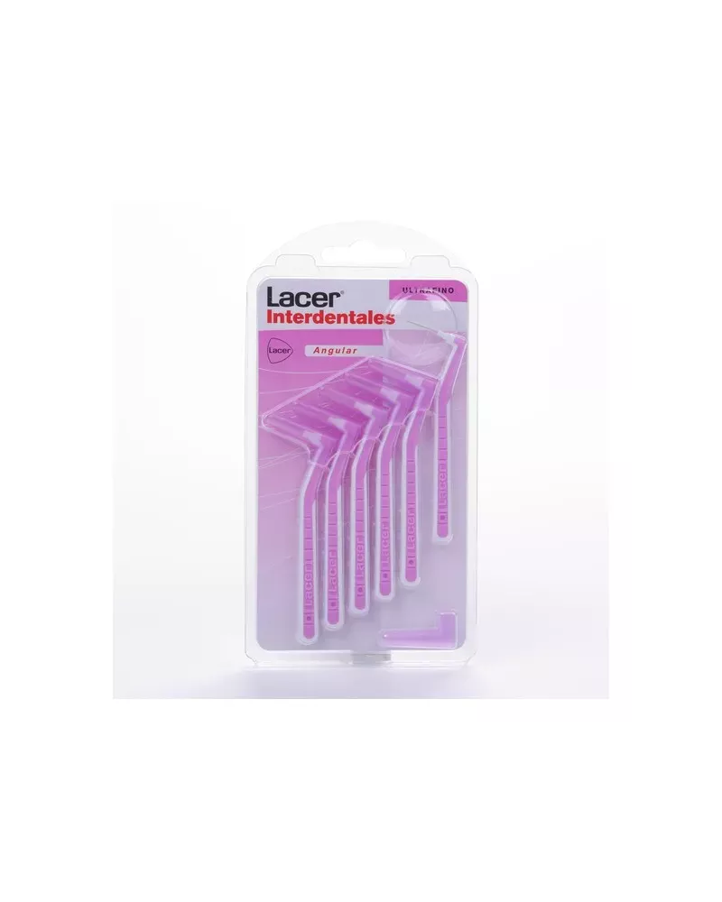 Lacer Brossettes Interdentaires Angulaires Extra Fines Roses 6 Unités