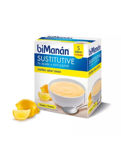 Bimanán Sustitutive Natillas Limón 5 Unidades