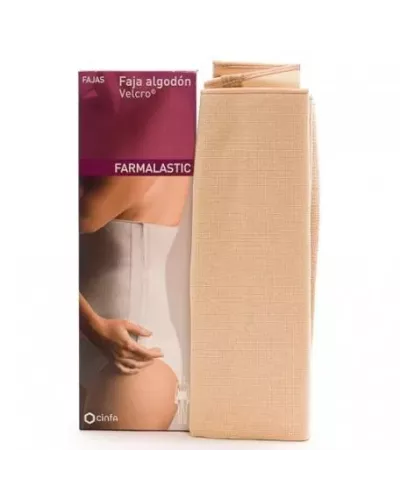 Faja De Algodón y Velcro Talla 3 Color Beige Farmalastic