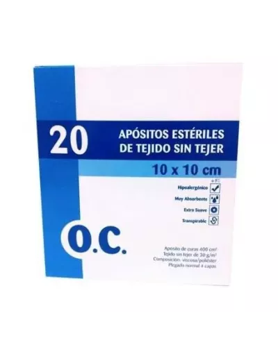 Tissu Non Tissé Compressé Stérile O.c 20cmx20cm 20uds 20uds