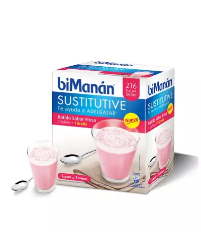 Bimanán Sustitutive Strawberry Shake 5+1unt