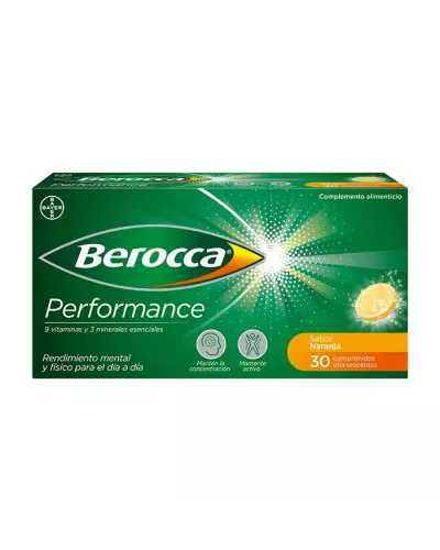 Berocca Performance 30 Comprimés Effervescents Orange