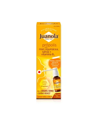 Juanola Propolis with Honey, Echinacea, Sage+ Vitamin B3 Oral Spray 30ml
