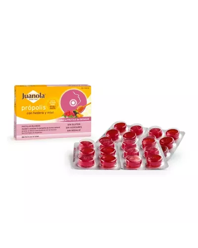 Juanola Propolis Hedera and Honey 24 Gummed Tablets